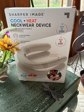 Sharper Image White Wearable Neck Comfort Device